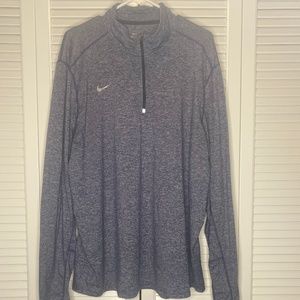 Nike Dri-Fit Men's 1/4 zip Pull Over Navy Blue Size XXL